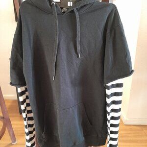 Hoodie black emo grunge 2000's scene size S fits like M/L